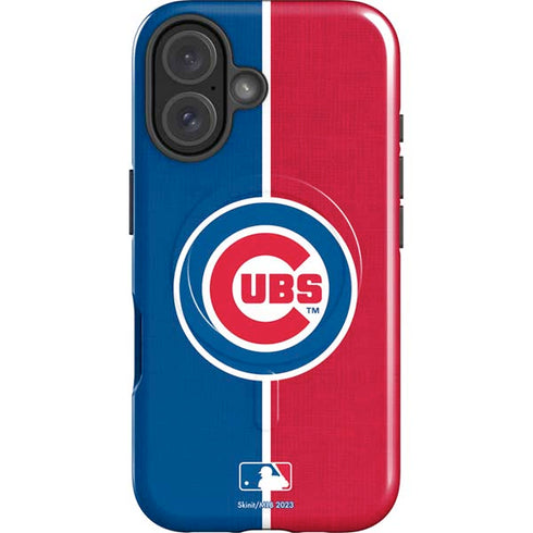 MLB Chicago Cubs Split iPhone 16 Plus Magsafe Impact Case